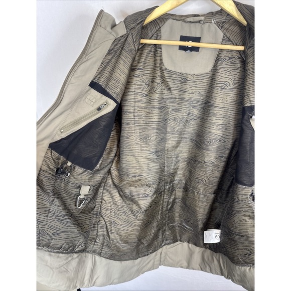 Tentree Womens Hooded Jacket Medium Olive Green Full Zip Outdoor Hiking Coat - Picture 9 of 9